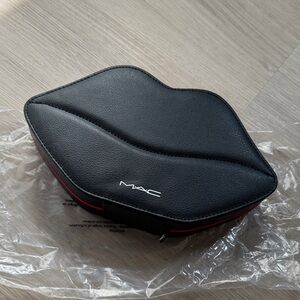 BRAND NEW - MAC Lip-Shaped Black and Red Clutch